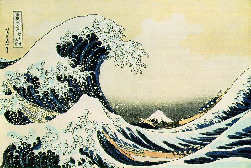 “Behind the Great Wave at Kanagawa” by Hokusai