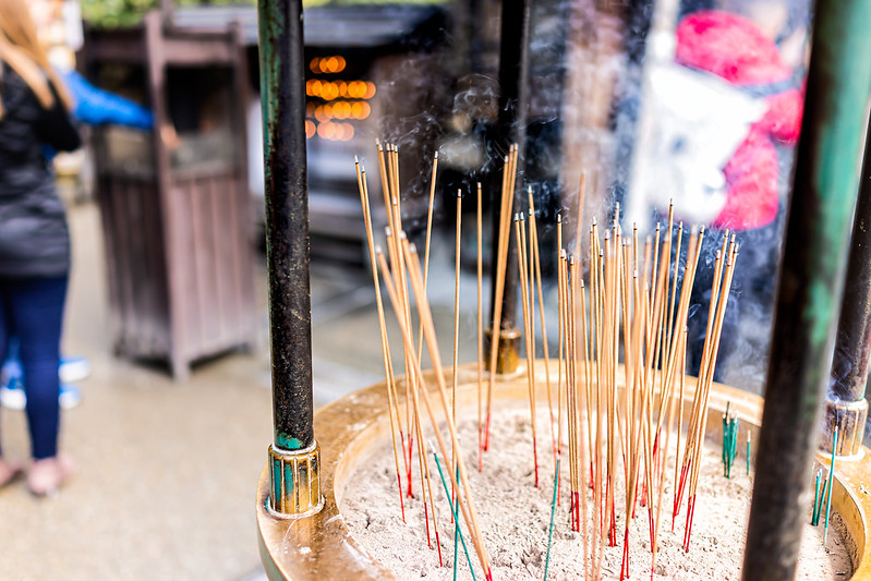 Incense sticks in temples and shrines